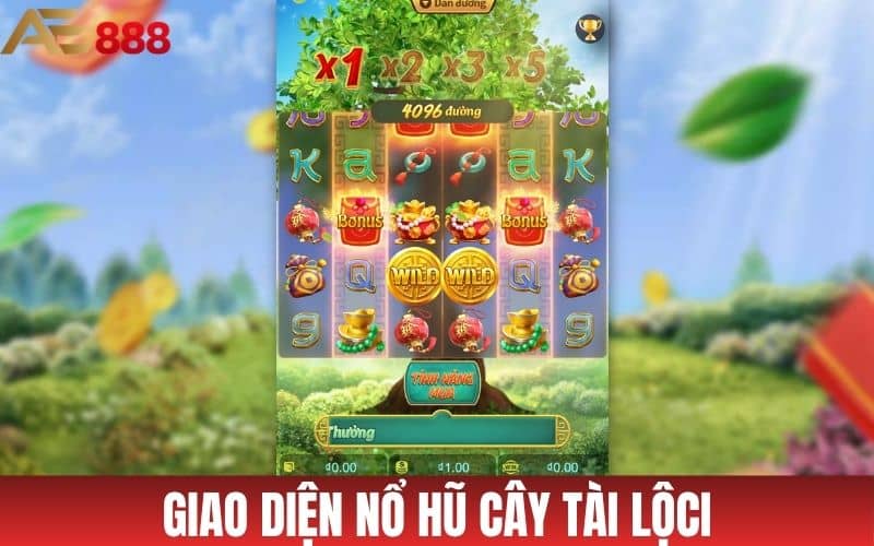 Giao diện trò chơi nổ hũ Cây tài lộc tại AE888