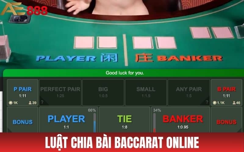 Luật chia bài khi chơi Baccarat online