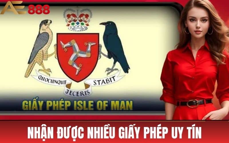 Nhà cái nhận được nhiều giấy phép chứng minh sự uy tín